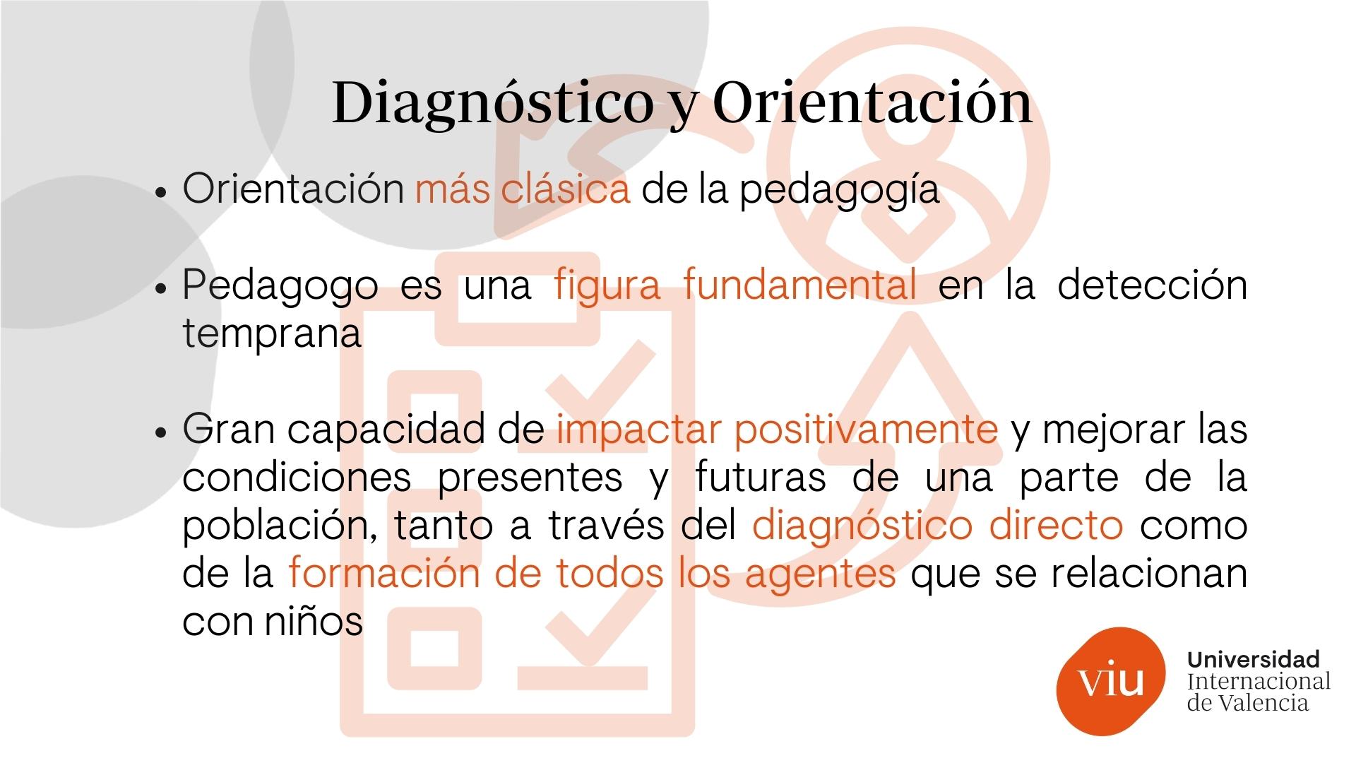 Diagnóstico y Orientación - Pedagogía