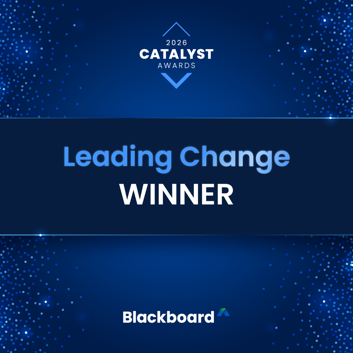 Logo de ganador de la categoría Leading Change de los premios Catalyst 2026