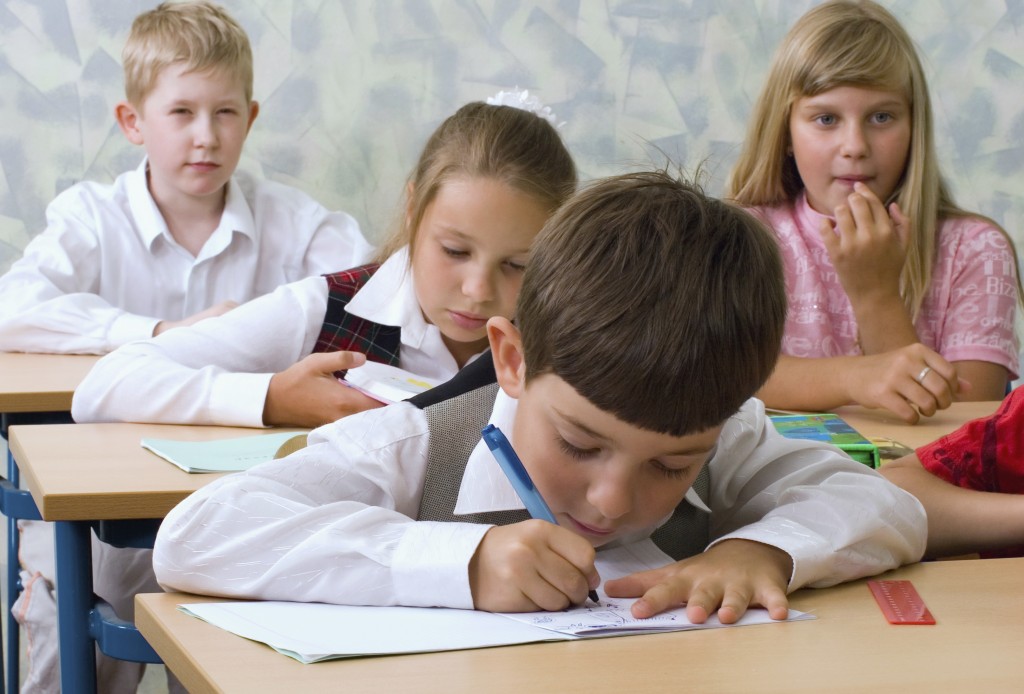 Pupils at classroom