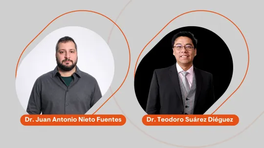 Dr. Juan Nieto y Dr. Teodoro Suárez card