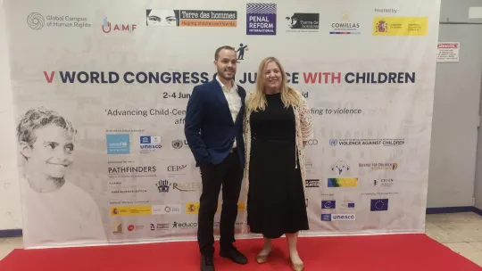 Jesús Escrivá y Cristina López en el V Congress on Justica With Children