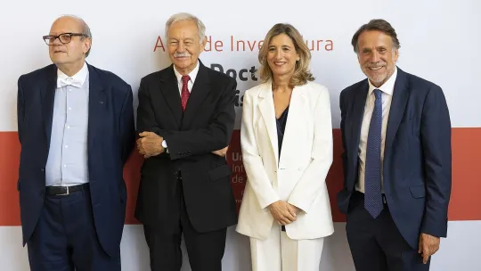 Pere Gimferrer, Eduardo Mendoza, Eva María Giner y Eduardo Creuheras