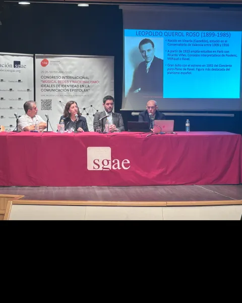 Congreso Internacional “Música, redes y nacionalismo: ideales de identidad en la comunicación epistolar" Header