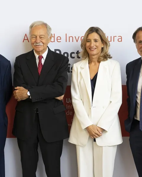Pere Gimferrer, Eduardo Mendoza, Eva María Giner y Eduardo Creuheras
