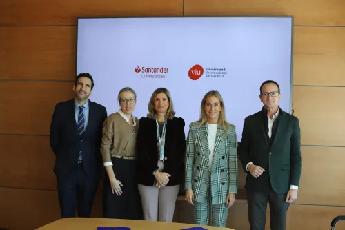 Asistentes firma convenio VIU-Santander