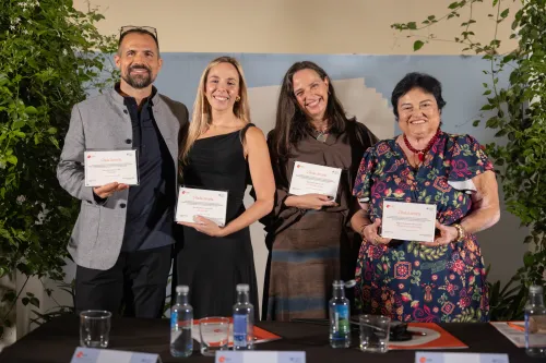 Cuatro de los ganadores de la Velada Literaria