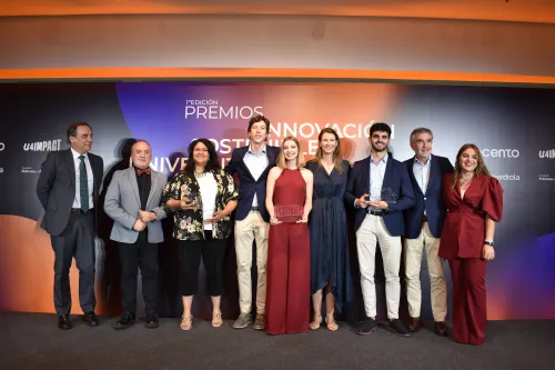 Premiadas y premiados Premios Innovación Sostenible con secretario de Estado de Ciencia, Innovación y Universidades