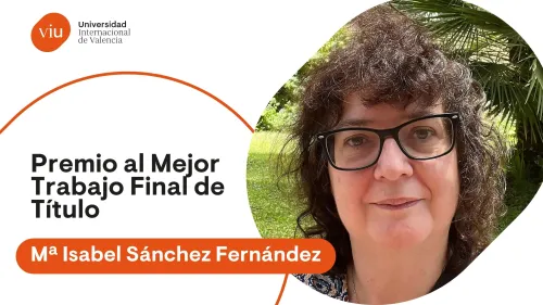 Foto de la ganadora del Premio al Mejor TFT 2026 de la Cátedra de Humanización de la Salud de VIU, Mª Isabel Sánchez Fernández