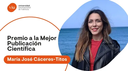 Foto de la ganadora del Premio a la Mejor Publicación Científica 2026 de la Cátedra de Humanización de la Salud de VIU, Mª Jesús Cáceres-Titos