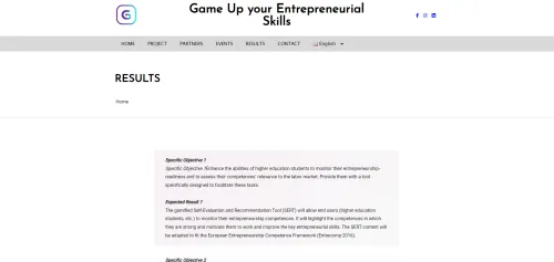 Captura de pantalla web GAMEUP VIU