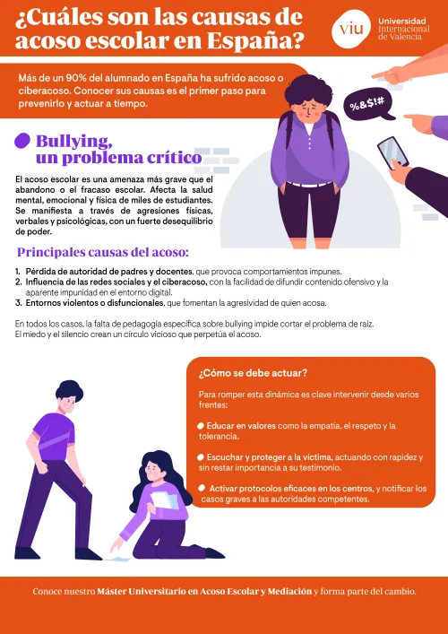 causas-del-acoso-escolar infografia-que-habla-sobre-las-causas-del-acoso-escolar-en-espana-y-como-prevenirlo