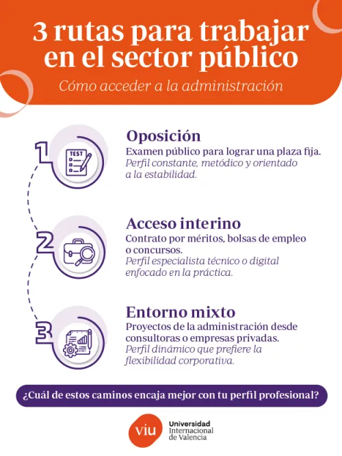 Infografía sobre como trabajar en el sector público
